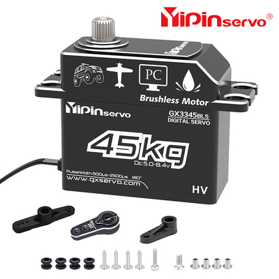 45kg Servo Steering Gear All Metal Material Brushless Motor PWM Digital Steering Gear